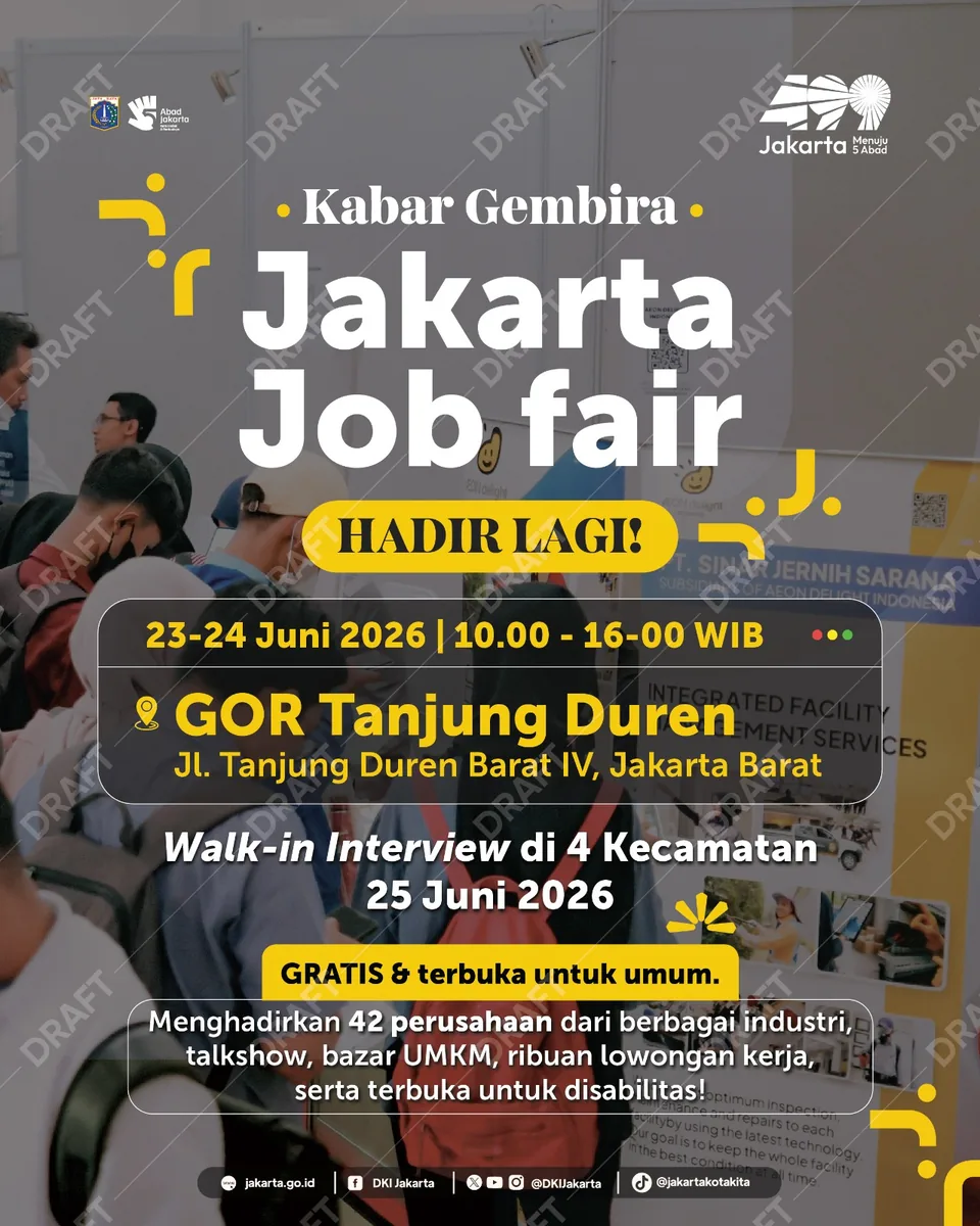Job Fair Kabupaten Tapanuli Selatan 2026 (Suku Dinas TKTE Wilayah Kabupaten Tapanuli Selatan Barat) : 23-24 Juni 2026